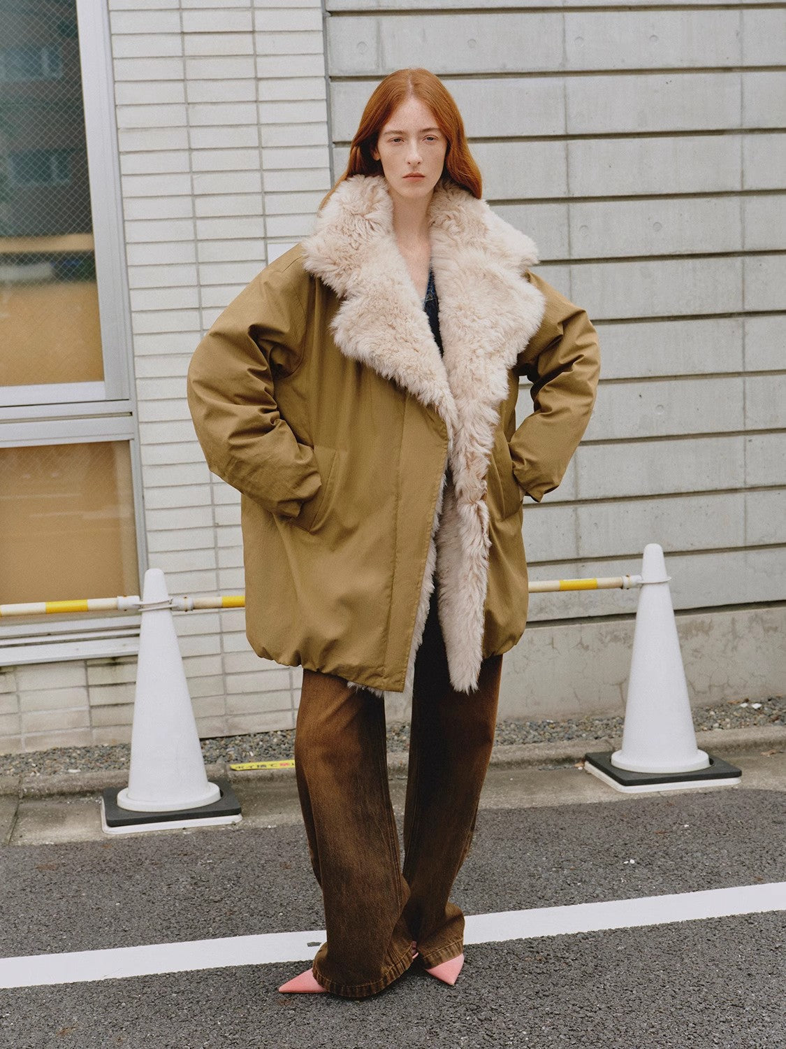 "Modern Introduction" detachable toka fur collar fur coat silhouette 90 goose down parka winter